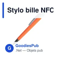 Stylo bille NFC personnalisable en ABS avec logo - Prisma - Miniature 2