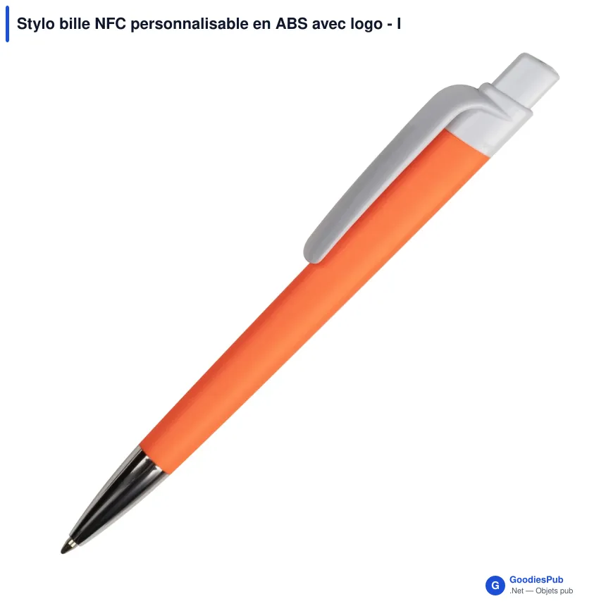 Stylo bille NFC personnalisable en ABS avec logo - Prisma - Image 2