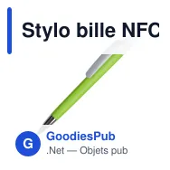 Stylo bille NFC personnalisable en ABS avec logo - Prisma - Miniature 4