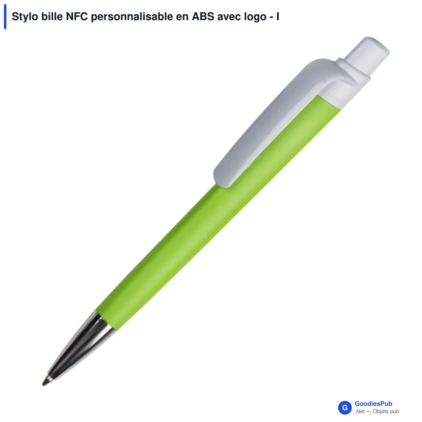 Stylo bille NFC personnalisable en ABS avec logo - Prisma - Image 4