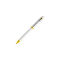 Variante Blanc / jaune - Stylo bille personnalisable opaque Stilolinea avec logo - Raja