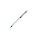 Variante Blanc / Bleu clair - Stylo bille personnalisable opaque Stilolinea avec logo - Raja