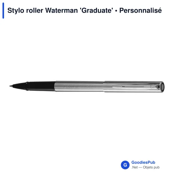 Stylo roller personnalisable Waterman 'Graduate' avec logo - Image 1