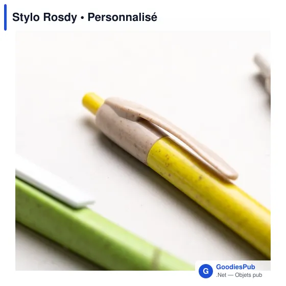 Stylo bille personnalisable Rosdy avec logo - Écriture éco-responsable - Image 12