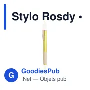 Stylo bille personnalisable Rosdy avec logo - Écriture éco-responsable - Miniature 5
