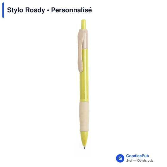 Stylo bille personnalisable Rosdy avec logo - Écriture éco-responsable - Image 5