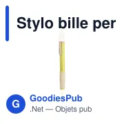 Stylo bille personnalisable Rosdy avec logo - Écriture éco-responsable - Miniature 8