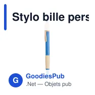 Stylo bille personnalisable Rosdy avec logo - Écriture éco-responsable - Miniature 10