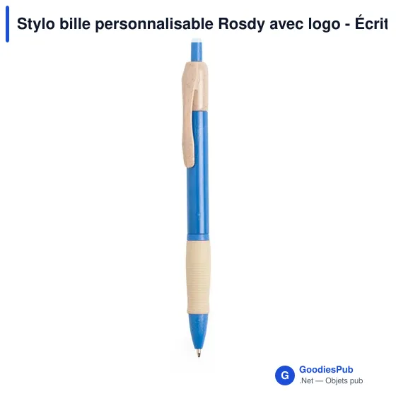 Stylo bille personnalisable Rosdy avec logo - Écriture éco-responsable - Image 10