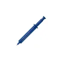 Variante Bleu transparent - Stylo bille personnalisable en forme de seringue transparente avec logo