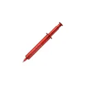 Variante Transparent Rouge - Stylo bille personnalisable en forme de seringue transparente avec logo