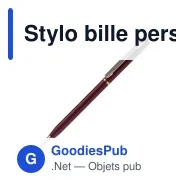 Stylo bille personnalisable fin en métal avec logo - Slim - Miniature 2