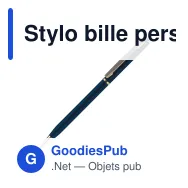 Stylo bille personnalisable fin en métal avec logo - Slim - Miniature 3