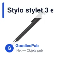 Stylo stylet 3 en 1 personnalisable en ABS avec logo - Miniature 5