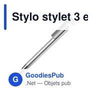 Stylo stylet 3 en 1 personnalisable en ABS avec logo - Miniature 6