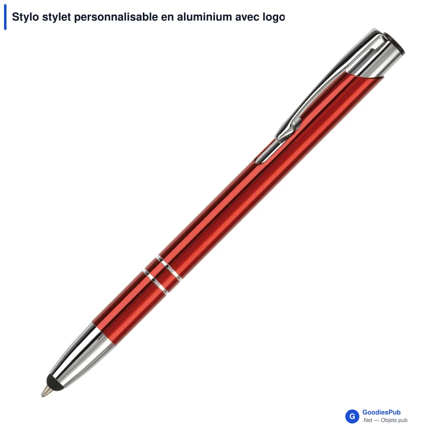 Stylo stylet personnalisable en aluminium avec logo - Alicante - Image 2