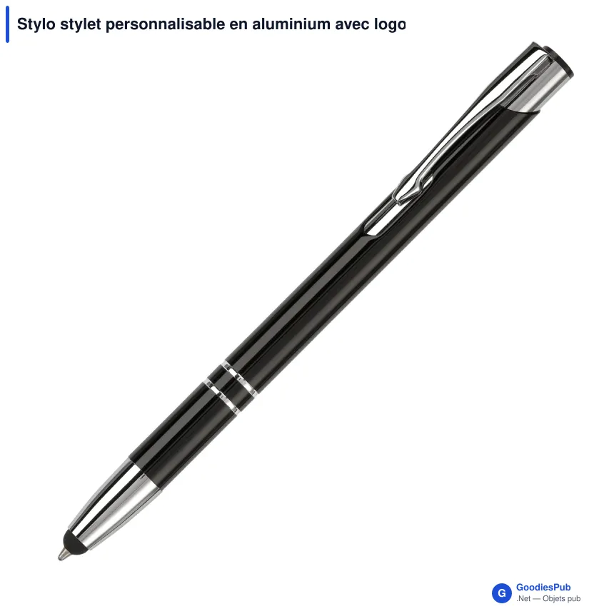 Stylo stylet personnalisable en aluminium avec logo - Alicante - Image 3