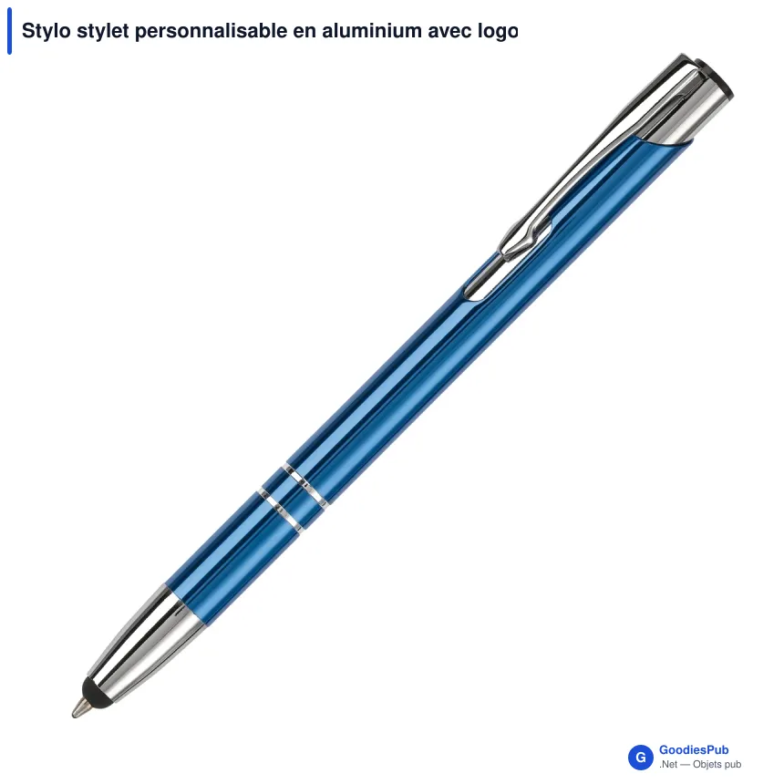 Stylo stylet personnalisable en aluminium avec logo - Alicante - Image 4