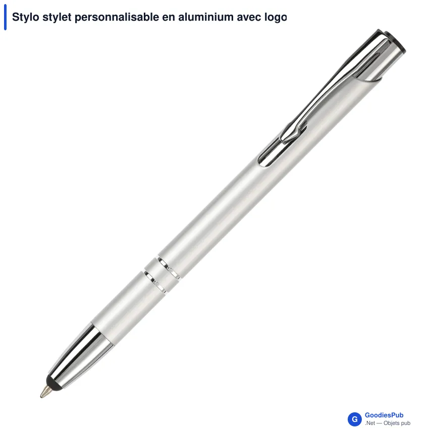 Stylo stylet personnalisable en aluminium avec logo - Alicante - Image 5