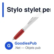 Stylo stylet personnalisable en ABS blanc avec logo - Hawaï - Miniature 3