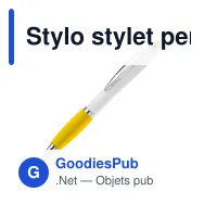 Stylo stylet personnalisable en ABS blanc avec logo - Hawaï - Miniature 5