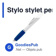 Stylo stylet personnalisable en ABS blanc avec logo - Hawaï - Miniature 8