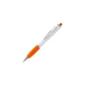 Variante Blanc / Orange - Stylo stylet personnalisable en ABS blanc avec logo - Hawaï