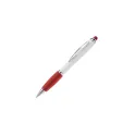 Variante Blanc / Rouge - Stylo stylet personnalisable en ABS blanc avec logo - Hawaï