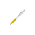 Variante Blanc / jaune - Stylo stylet personnalisable en ABS blanc avec logo - Hawaï