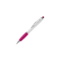 Variante Blanc / rose - Stylo stylet personnalisable en ABS blanc avec logo - Hawaï