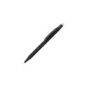 Variante Noir / argent - Stylo bille personnalisable caoutchouté avec stylet avec logo - New York