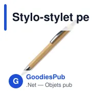 Stylo-stylet personnalisable en bambou avec logo - New York - Miniature 3