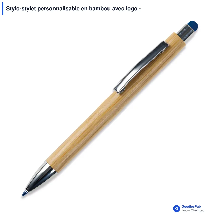 Stylo-stylet personnalisable en bambou avec logo - New York - Image 4