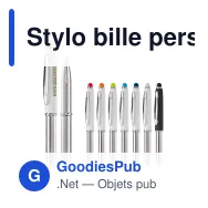 Stylo bille personnalisable avec stylet ABS et aluminium avec logo - Shine - Miniature 1