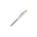 Variante Blanc / vert clair - Stylo bille personnalisable avec stylet ABS et aluminium avec logo - Shine