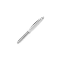Variante Blanc - Stylo bille personnalisable avec stylet ABS et aluminium avec logo - Shine