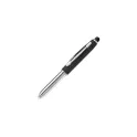 Variante Noir - Stylo bille personnalisable avec stylet ABS et aluminium avec logo - Shine