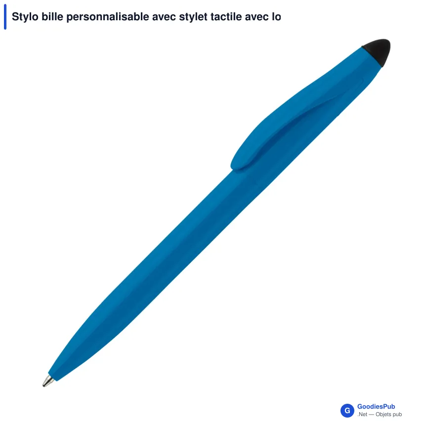 Stylo bille personnalisable avec stylet tactile avec logo - Touchy - Image 2