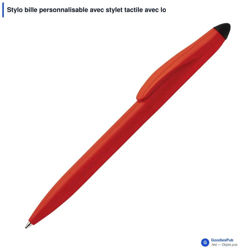 Stylo bille personnalisable avec stylet tactile avec logo - Touchy - Image 4