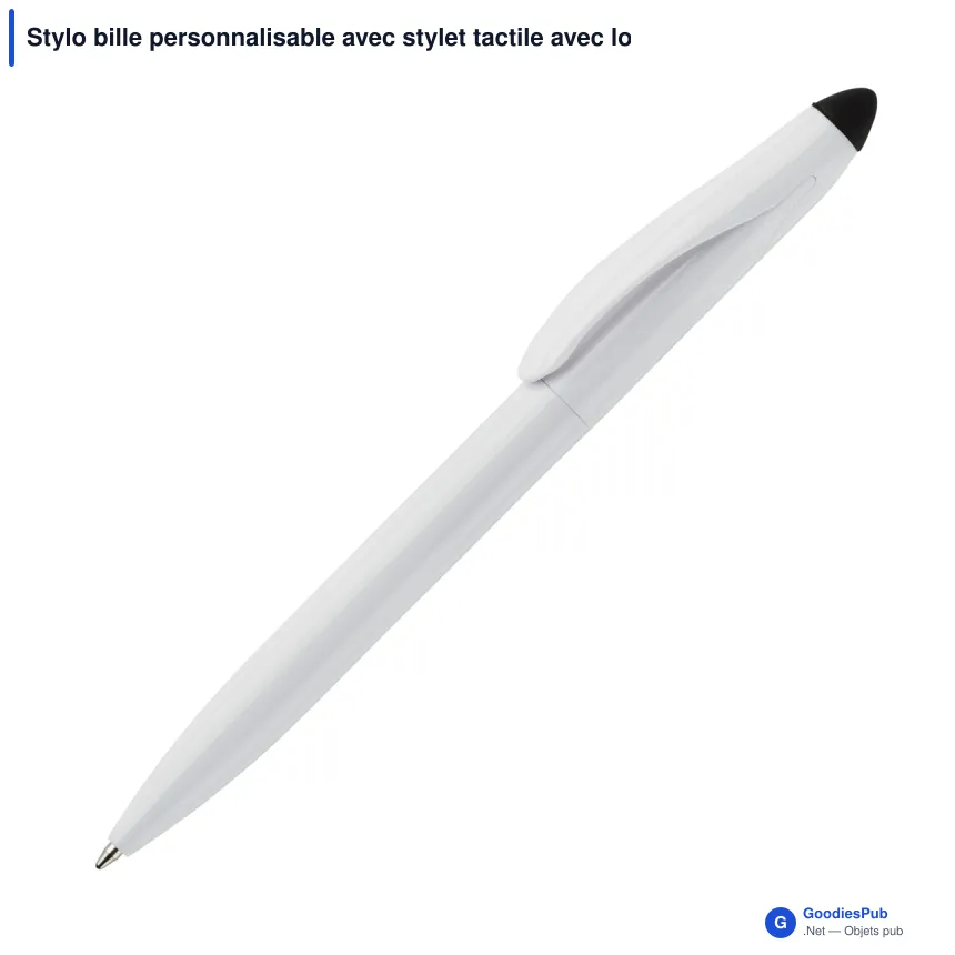 Stylo bille personnalisable avec stylet tactile avec logo - Touchy - Image 6