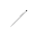 Variante Blanc / Noir - Stylo bille personnalisable avec stylet tactile avec logo - Touchy