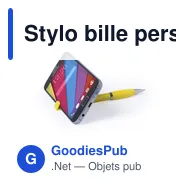 Stylo bille personnalisable avec logo - Support téléphone intégré - Miniature 3
