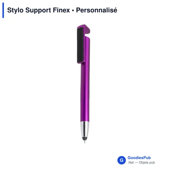Stylo à bille multifonction personnalisable avec support mobile - Finexavec logo - Image 11