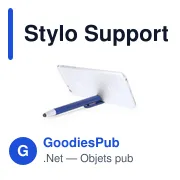 Stylo à bille multifonction personnalisable avec support mobile - Finexavec logo - Miniature 4