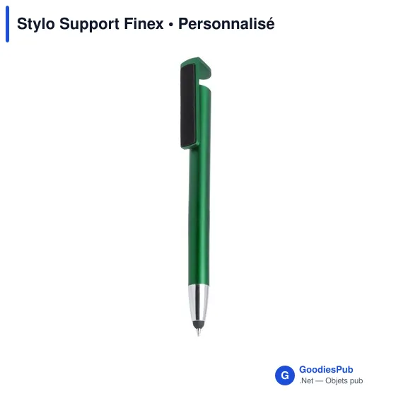 Stylo à bille multifonction personnalisable avec support mobile - Finexavec logo - Image 6
