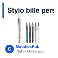 Stylo bille personnalisable en métal à 5 anneaux avec logo - Talagante - Miniature 1