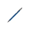 Variante Bleu - Stylo bille personnalisable en métal à 5 anneaux avec logo - Talagante