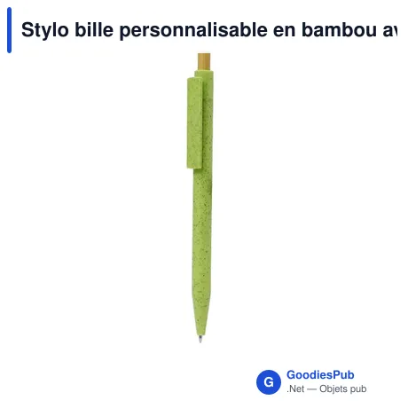 Stylo bille personnalisable en bambou avec logo - Stylo Tarflex