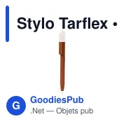 Stylo bille personnalisable en bambou avec logo - Stylo Tarflex - Miniature 4