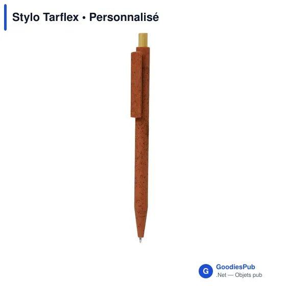 Stylo bille personnalisable en bambou avec logo - Stylo Tarflex - Image 4